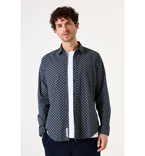 Pánská košile GARCIA mens shirt ls Modrá - GARCIA - I51280 2591 mens shirt ls