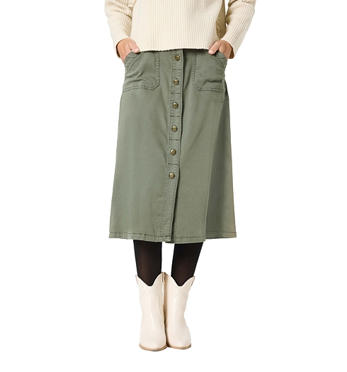 Dámská sukně TIMEZONE Midi Cargo Skirt Zelená - Timezone - 11-10118-00-4036 4738 Midi Cargo Skirt