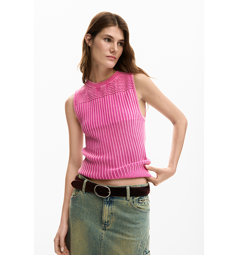 Dámské tílko DESIGUAL ROMA Růžové - DESIGUAL - 26SWTF02 3175 TS ROMA