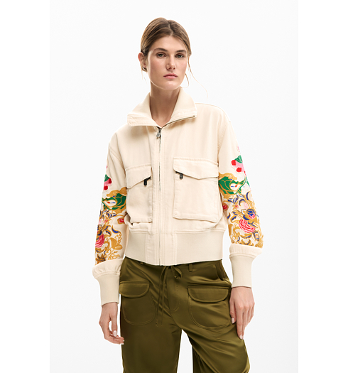 Dámská mikina DESIGUAL MOZART Béžová - DESIGUAL - 26SWEW33 1001 CHAQ MOZART