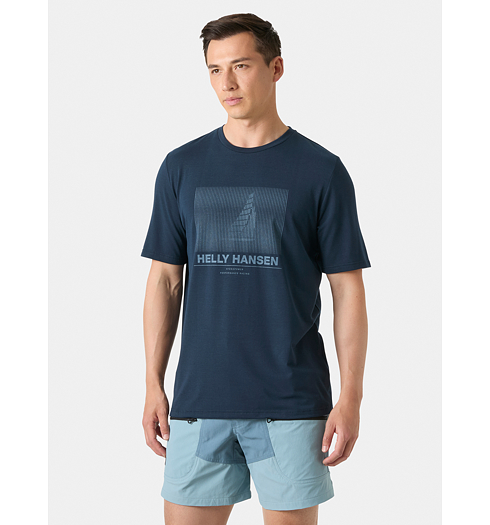 Pánské triko HELLY HANSEN HP RACE GRAPHIC T-SHIRT Modrá - Helly Hansen - 34419 596 HP RACE GRAPHIC T-SHIRT