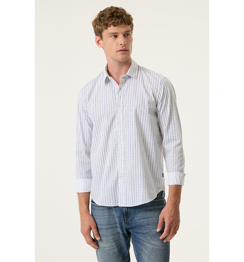 Pánská košile GARCIA mens shirt ls Bílá - GARCIA - O261080 53 mens shirt ls