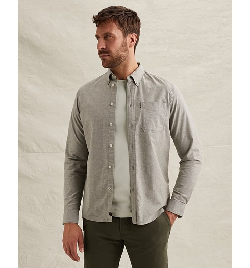 Pánská košile PME LEGEND Oxford  SHIRT Béžová - PME LEGEND - PSI2602206 6415 LONG SLEEVE SHIRT 2 Tone Oxford Ctn/Lycra