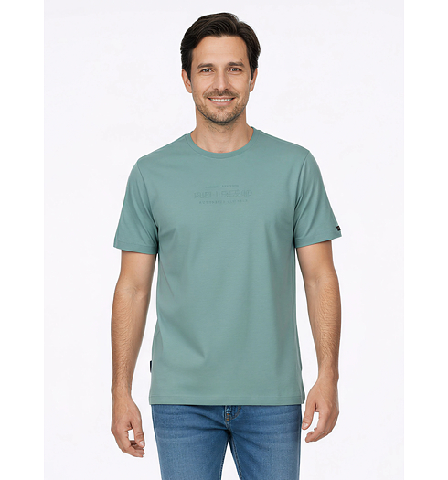 Pánské triko PME LEGEND R-neck short cotton Zelená - PME LEGEND - PTSS2505570 5149 R-neck short cotton