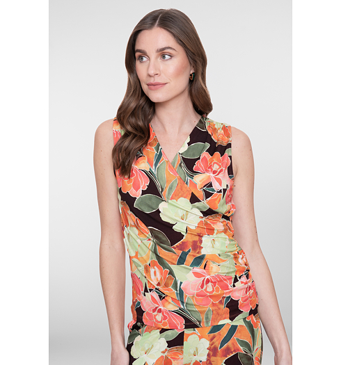 Geisha Top cross Oranžová - Geisha - 62038-60 PUCK 220 Top cross over jersey AOP