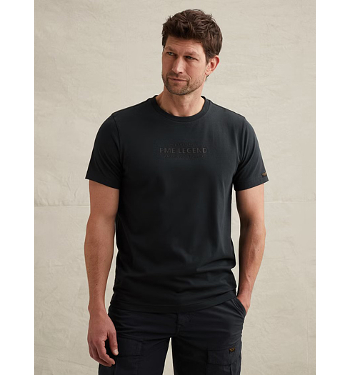 Pánské triko PME LEGEND R-neck jersey Černá - PME LEGEND - PTSS2604584 5282 Short sleeve r-neck cotton elastan jersey
