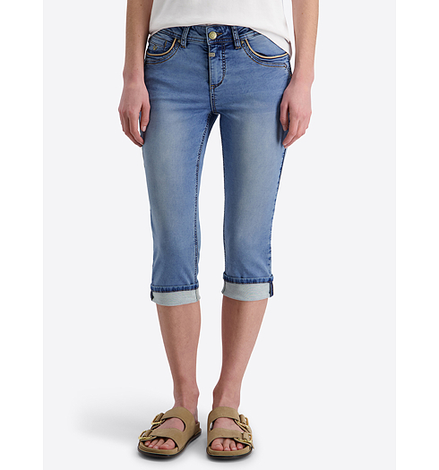 Dámské jeans TIMEZONE Slim TaliTZ 3/4 Modrá - Timezone - T1 50016.3337-27 30110 Slim TaliTZ 3/4