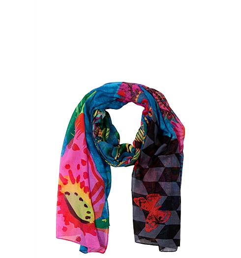 Dámský šátek DESIGUAL FOULARD_RECTANGLE LAKEY 5082 PETRUCHO - DESIGUAL - 57W54A5 5082 FOULARD_RECTANGLE LAKEY