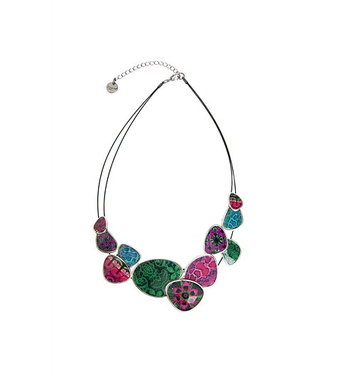 Dámský náhrdelník DESIGUAL COLLAR CHAPAS P 4036 VERDE AUSTRALIA - DESIGUAL - 61G55D1 4036 COLLAR_CHAPAS P
