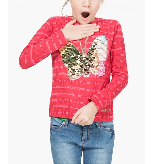 Dětské tričko DESIGUAL COLUMBIA 3092 ROJO - DESIGUAL - 67T30F4 3092 TS COLUMBIA