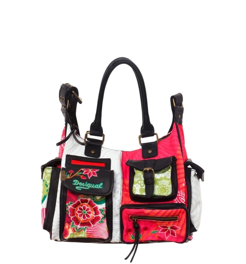 Dámská kabelka DESIGUAL BOLS_LONDON FLOREADA 3001 - DESIGUAL - 41X5179 3001 BOLS LONDON FLOREADA