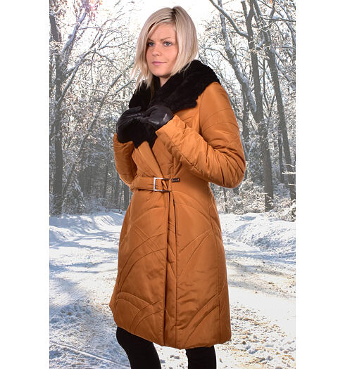 Dámský zimní kabát MARLENE ML STEPANKA hořčicová - Marlene - ML STEPANKA hořč.