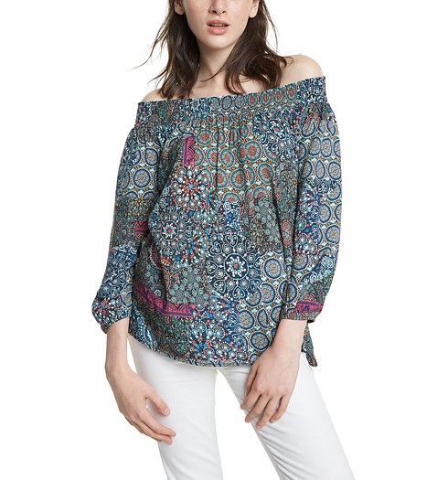 Dámská halenka DESIGUAL BLUS_MARITSA 9019 TUTTI FRUTI - DESIGUAL - 20SWBW65 9019 BLUS_MARITSA