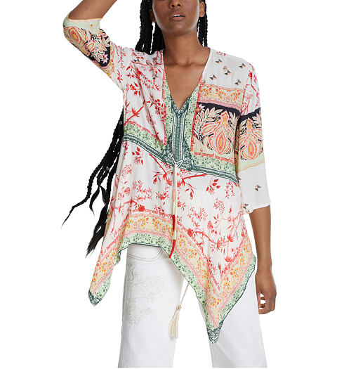 Dámská halenka DESIGUAL BLUS_MANTUA 1001 UNDERCOOKED - DESIGUAL - 20SWBW57 1001 BLUS_MANTUA