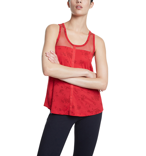 Dámské tílko DESIGUAL TANK LYOCELL MESH OLYMPIA 3037 RED APRIL - DESIGUAL - 20SOTK21 3037 TANK LYOCELL MESH OLYMPIA