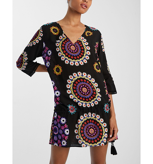 Dámská halenka DESIGUAL TOP_MANLY 2000 BLACK - DESIGUAL - 20SWMW08 2000 TOP_MANLY