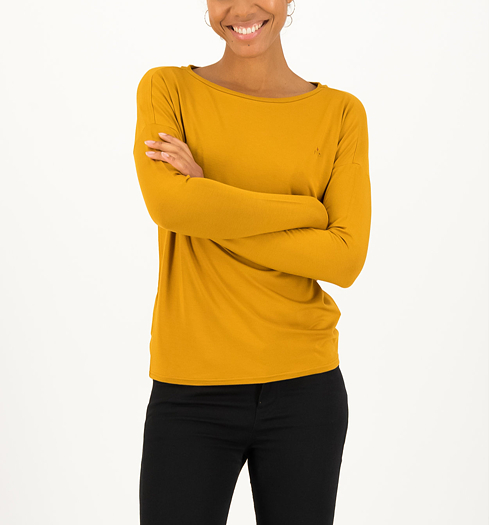 Dámské triko Blutsgeschwister Shirt 003 faded brown - Blutsgeschwister - 001203-037-003 logo flow slow long