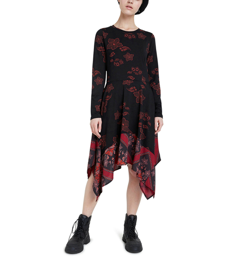 Dámské šaty DESIGUAL CHICAGO 3105 RED PERSIAN - DESIGUAL - 20WWVK56 3105 VEST_CHICAGO