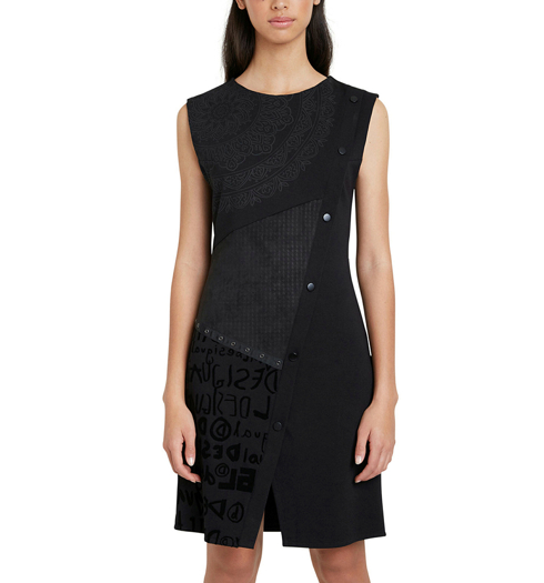Dámské šaty DESIGUAL NEW HYORK 2000 BLACK - DESIGUAL - 20WWVK65 2000 VEST_NEW HYORK