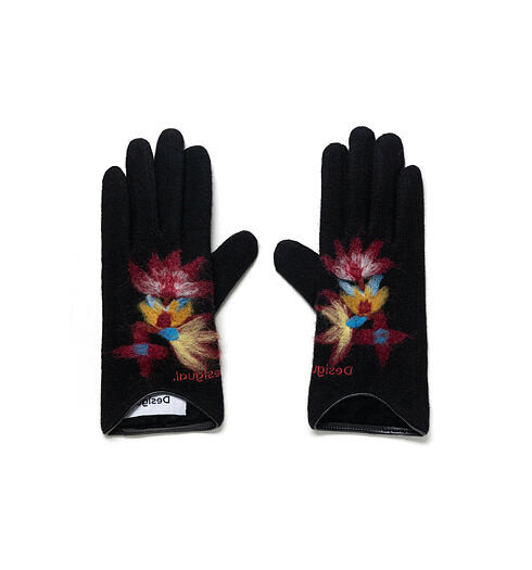 Dámské rukavice DESIGUAL LOVELY 2084 JET BLACK - DESIGUAL - 20WAAK04 2084 GLOVES_LOVELY