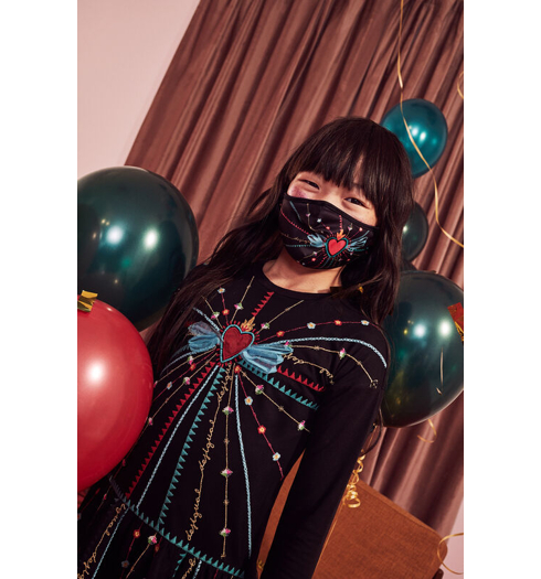 Dámské roušky DESIGUAL KIDS INMIHEART 2015 - DESIGUAL - 20WAOA07 2000 MASK KIDS INMYHEART