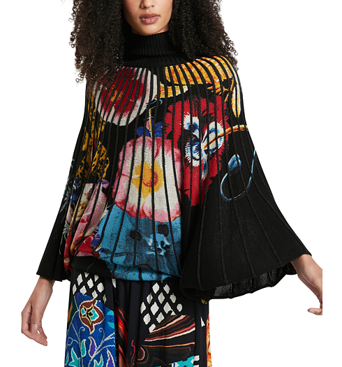 Dámský svetr DESIGUAL UMA 2000 NEGRO - DESIGUAL - 21WWJFA8 2000 JERS_UMA