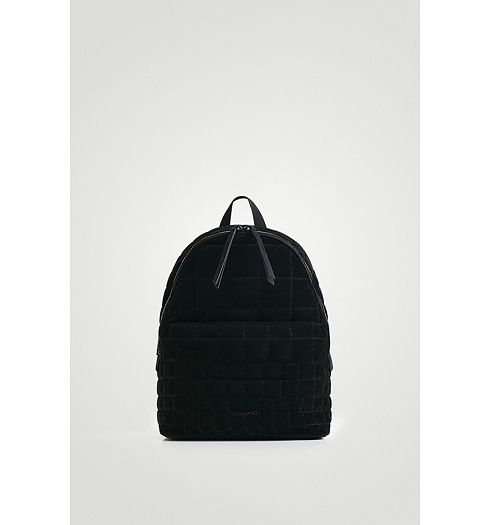 Dámský batůžek DESIGUAL COCOA MOMBASA 2ZIPPERS 2000 NEGRO - DESIGUAL - 21WAKA15 2000 BACK_COCOA MOMBASA 2ZIPPER