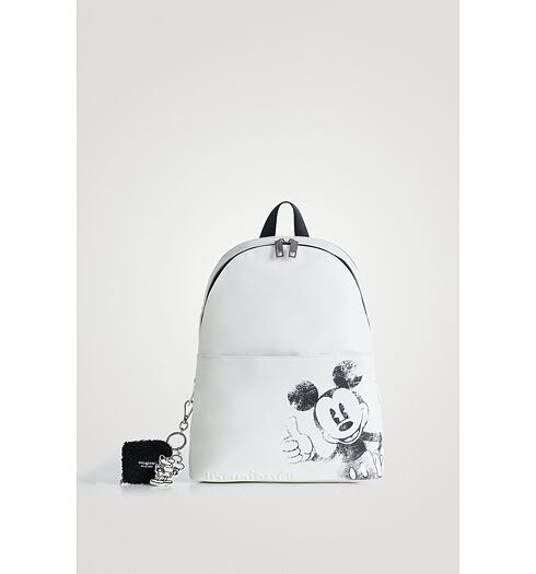 Dámský batůžek DESIGUAL MICKEY MOMBASA 2ZIPPERS 1008 CRUDO BEIGE - DESIGUAL - 22SAKP20 1008 BACK_MICKEY MOMBASA 2ZIPPE