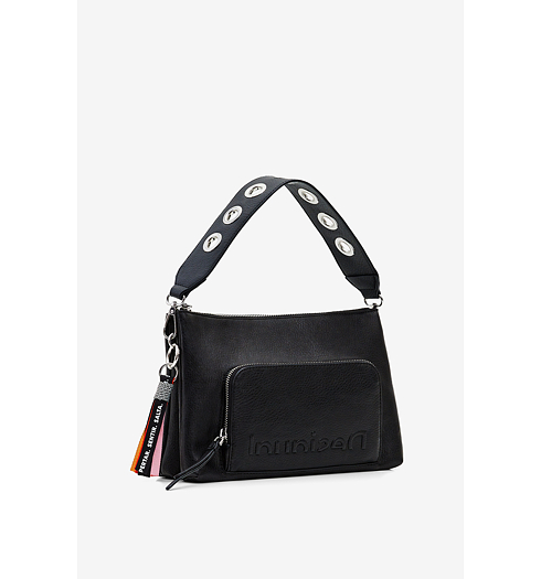 Dámská kabelka DESIGUAL DORTMUND 2000 NEGRO - DESIGUAL - 22WAXP82 2000 BAG-HALF LOGO 22_DORTMUND