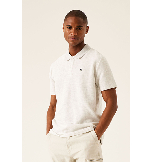 Pánské polo GARCIA mens polo ss 50 white - GARCIA - C31022 50 mens polo ss