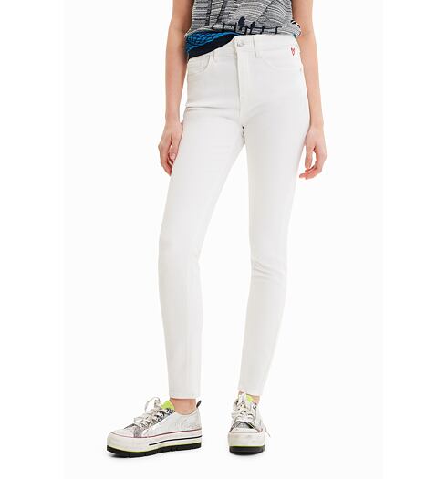 Dámské jeans DESIGUAL LIA 1000 WHITE - DESIGUAL - 23SWDD21 1000 DENIM LIA