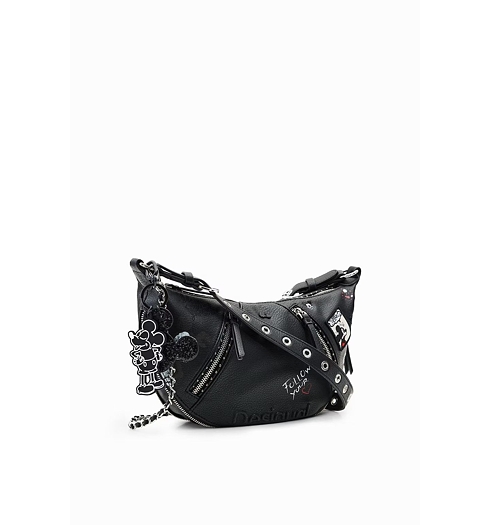 Dámská kabelka DESIGUAL MICKEY ROCK KUWAIT MINI 2000 BLACK - DESIGUAL - 23WAXP44 2000 BOLS MICKEY ROCK KUWAIT MI