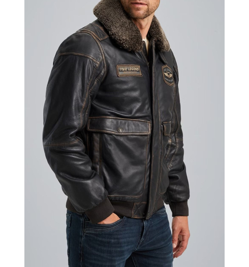 Pánská kožená zateplená bunda PME LEGEND 771 Snowprop Leather Jacket 771 - PME LEGEND - PLJ2409701 771 Snowprop Leather Jacket