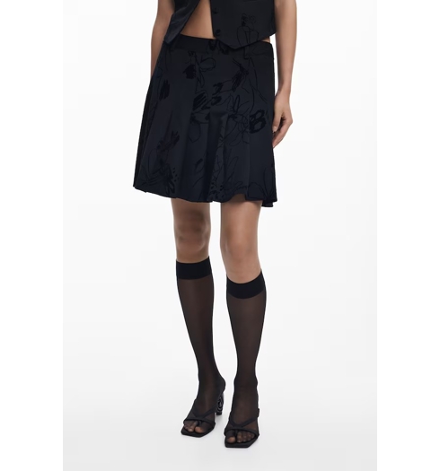 Dámská sukně DESIGUAL 25WWFW10 2000 FAL FLOCK 2000 BLACK - DESIGUAL - 25WWFW10 2000 FAL FLOCK