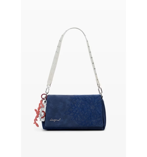 Dámská kabelka DESIGUAL 25WAXPBF 5031 BAG SIERRA NARON MEDIUM FLAP BLUE 5031 BLUE - DESIGUAL - 25WAXPBF 5031 BAG SIERRA NARON MEDIUM FLAP BLUE