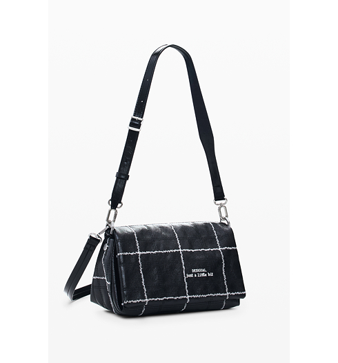 Dámská kabelka DESIGUAL 25WAXA50 2000 BAG MAI-TAI NARON MINI FLAP BLACK 2000 BLACK - DESIGUAL - 25WAXA50 2000 BAG MAI-TAI NARON MINI FLAP BLACK