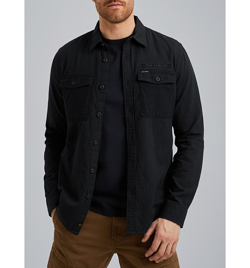 Pánská košile PME LEGEND Shirt with chest pockets Černá - PME LEGEND - PSI2508209 5281 Shirt with chest pockets