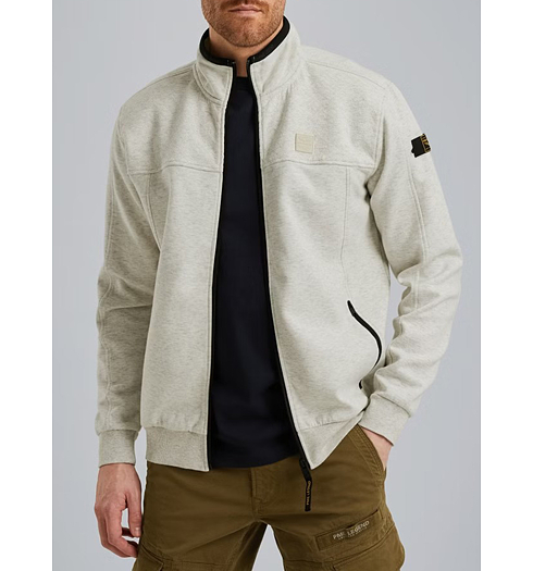 Pánská mikina PME LEGEND Sweat jacket with zipper closure Béžová - PME LEGEND - PSW2508437 910 Sweat jacket with zipper closure