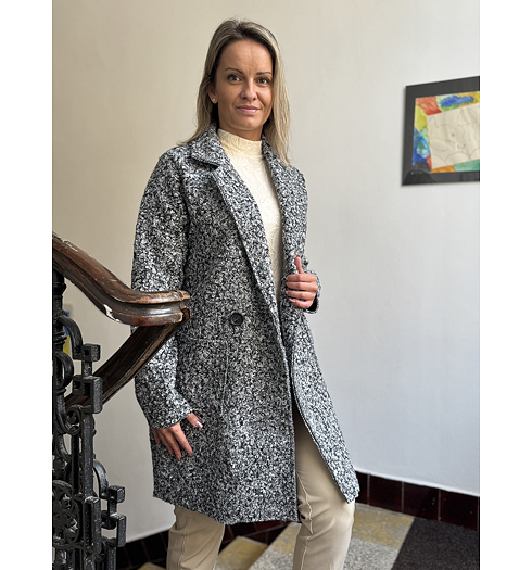 Zimní kabát BROADWAY Šedá - Broadway - 55003695 032 COAT REGFIT