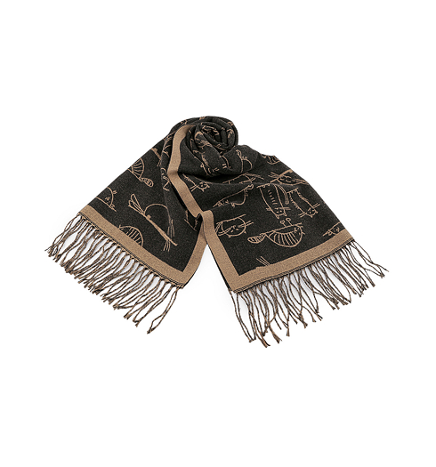 Šála-pléd KERBO Šála-pléd Černá - KERBO - Šála-pléd 0902 18 65x180cm