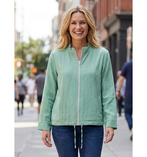 Dámská halenka HAJO D Jacke Schlitz RV Zelená - HAJO - 10895 521 D Jacke Schlitz RV