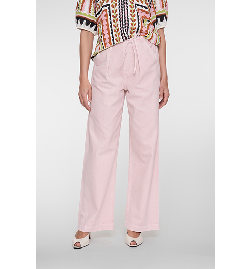 Dámské plátěné kalhoty Geisha Pants Růžová - Geisha - 61037-10 420 Pants