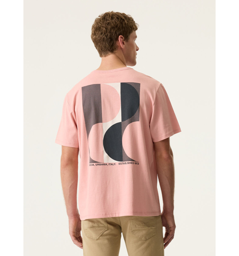 Pánské triko GARCIA mens T-shirt ss Růžová - GARCIA - P261201 8268 mens T-shirt ss