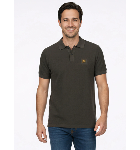 Pánská polokošile PME LEGEND Short sleeve polo cotton Hnědá - PME LEGEND - PPSS2502853 8039 Short sleeve polo cotton
