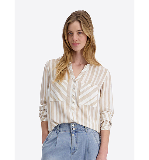 Dámská halenka TIMEZONE Henley Blouse Béžová - Timezone - T1 30131.1172-32 02351 Henley Blouse