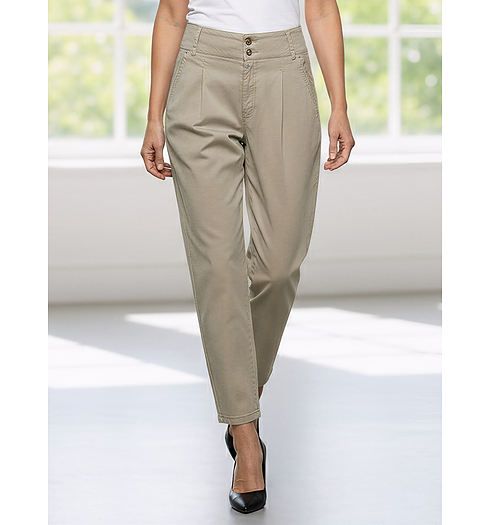 Dámské kalhoty TIMEZONE LouTZ Loose Cropped Béžová - Timezone - T1 60179.1183-66 06022 Loose LouTZ Cropped