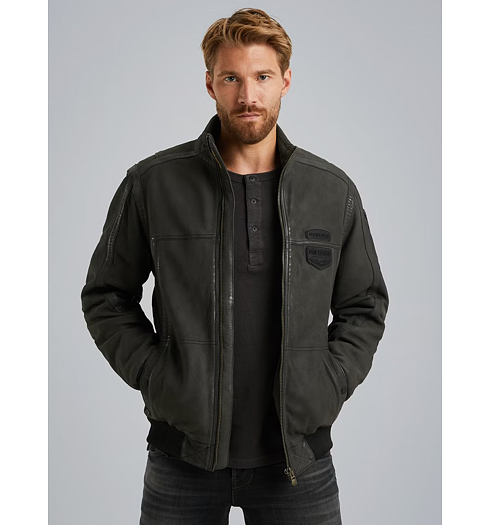 Pánská kožená bunda PME LEGEND AIRBRIDGE Leather jacket Černá - PME LEGEND - PLJ2508701 9067 AIRBRIDGE Leather jacket