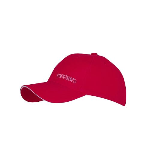 Čepice s kšiltem KERBO KŠILT S PROUŽKEM 008 červená/bílá proužka - KERBO - ČEPICE SANDW.008/001