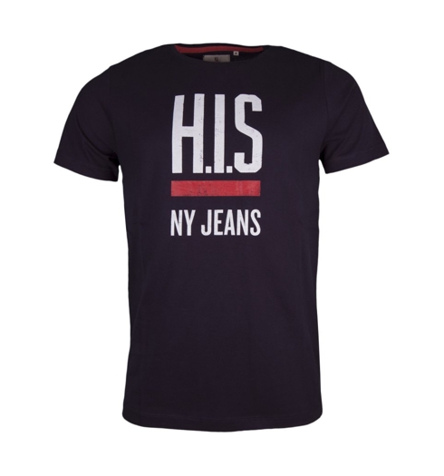 Pánské triko HIS 500-03-6004 T-SHIRT 6061 6061 dark shadow blue - HIS - 500-03-6004 T-SHIRT 6061