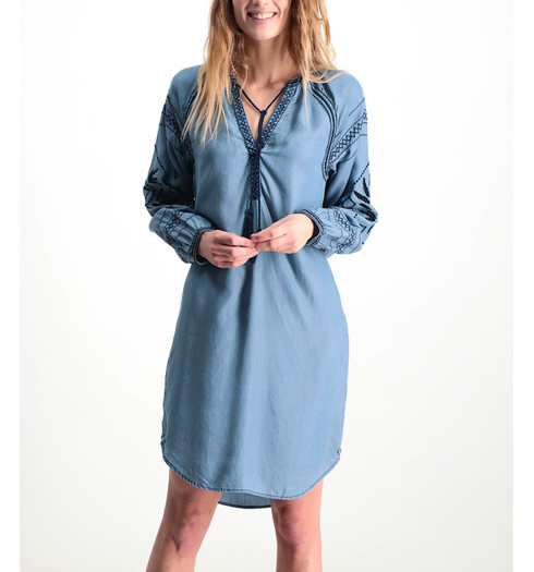 Dámské šaty GARCIA CHAMBRAY 2567 - GARCIA - O80080 2567 CHAMBRAY DRESS